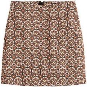 H&M Brown Patterned Skirt